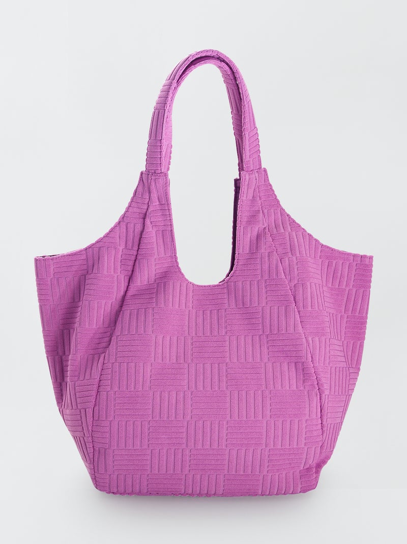 Bolso shopper de rizo PURPURA - Kiabi