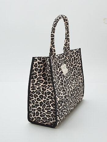 Bolso shopper estampado "leopardo