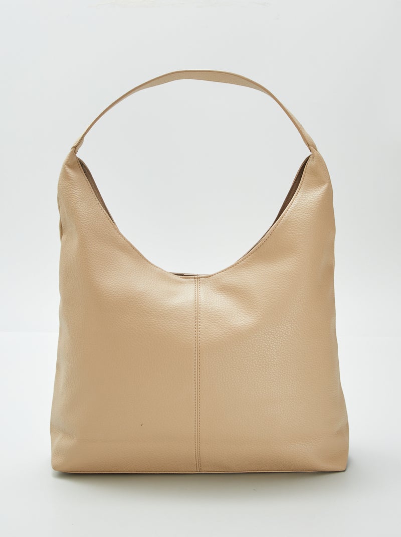 Bolso shopper grande beige - Kiabi