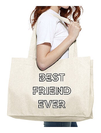 Bolso shopper grande de algodón BEST FRIEND EVER