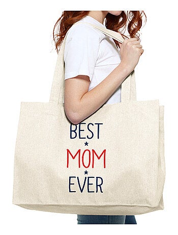 Bolso shopper grande de algodón BEST MOM EVER