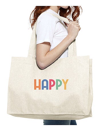 Bolso shopper grande de algodón HAPPY COLORÉ