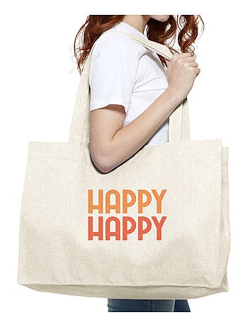 Bolso shopper grande de algodón HAPPY MPT