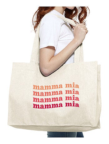 Bolso shopper grande de algodón MAMMA MIA