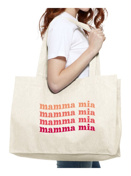Bolso shopper grande de algodón MAMMA MIA - Kiabi Bolso shopper grande de algodón MAMMA MIA - Kiabi