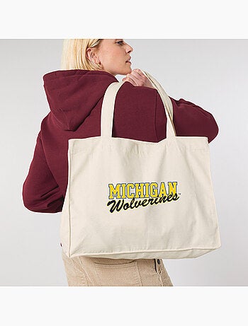 Bolso shopper grande de algodón MICHIGAN WOLVERINES