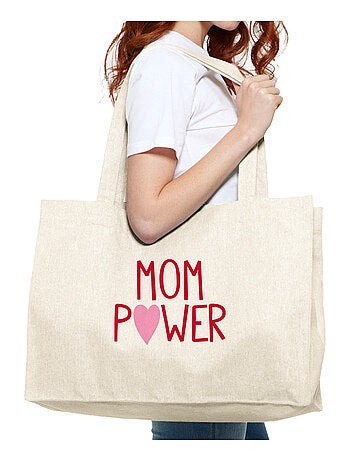 Bolso shopper grande de algodón MOM POWER MPT