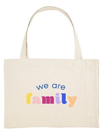 Bolso shopper grande de algodón WE ARE FAMILY