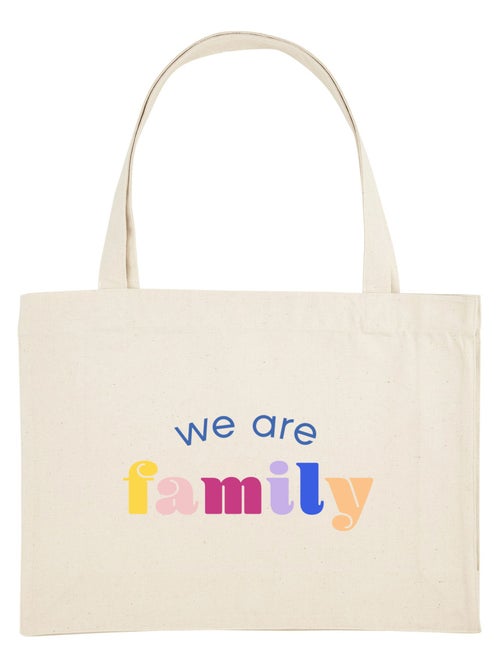 Bolso shopper grande de algodón WE ARE FAMILY - Kiabi