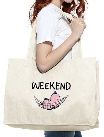 Bolso shopper grande de algodón WEEKEND
