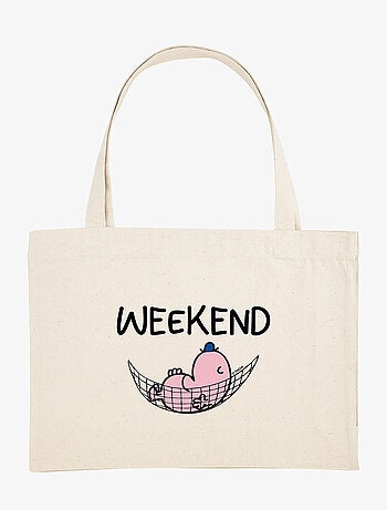 Bolso shopper grande de algodón WEEKEND