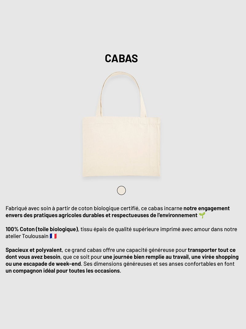 Bolso shopper grande de algodón WEEKEND Beige - Kiabi