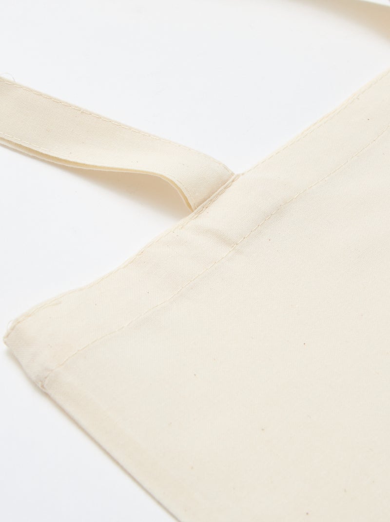 Bolso shopper tipo tote bag Blanco - Kiabi