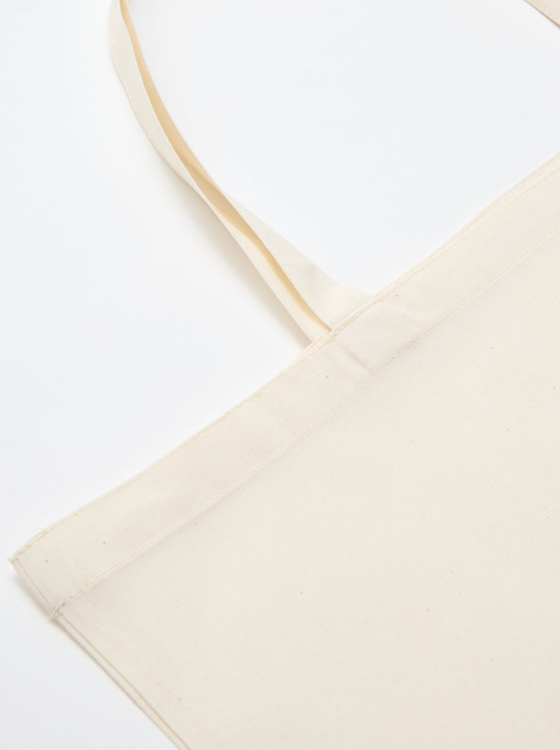 Bolso shopper tipo tote-bag Blanco - Kiabi