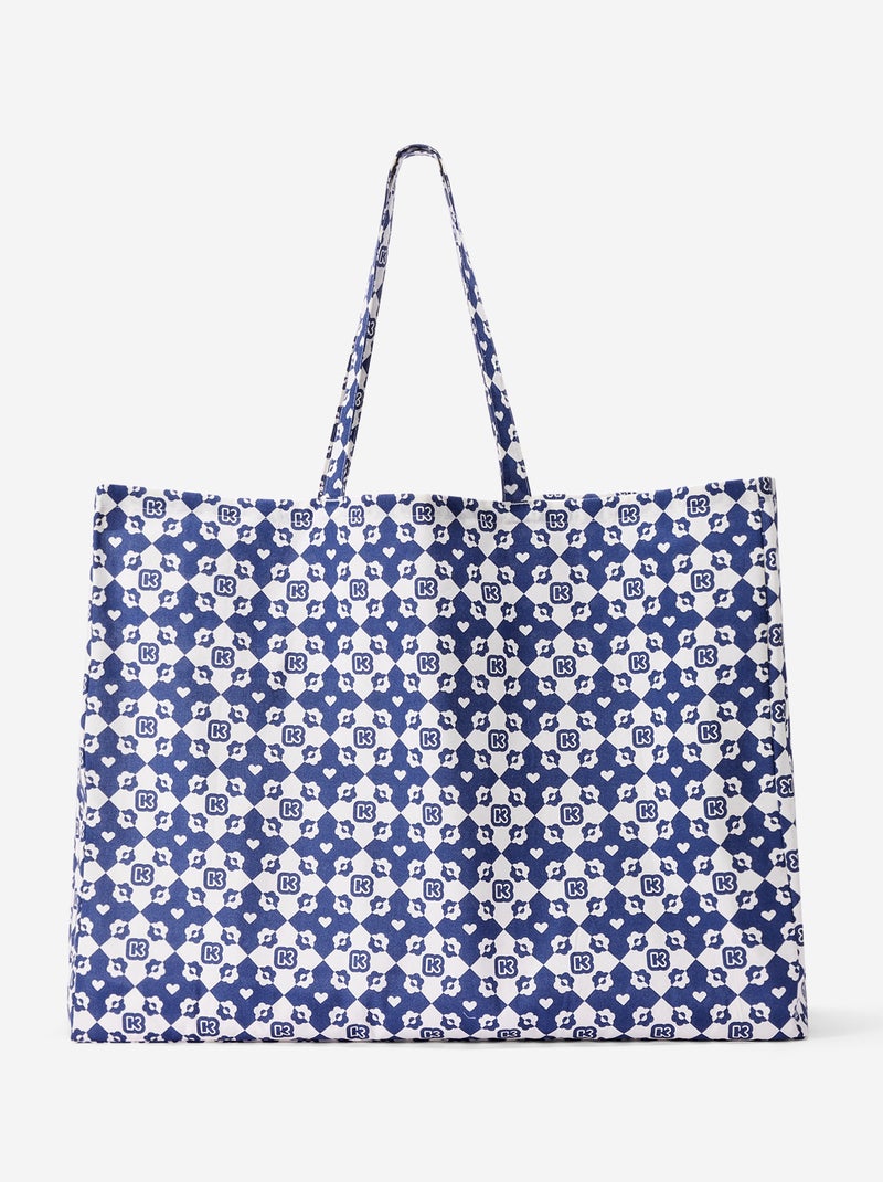 Bolso shopping tipo tote-bag formato XXL - Kiabi Azul - Kiabi