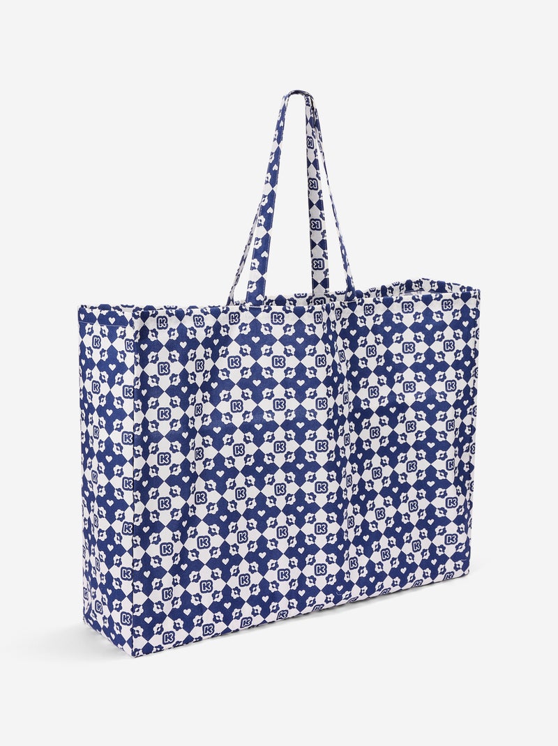 Bolso shopping tipo tote-bag formato XXL - Kiabi Azul - Kiabi