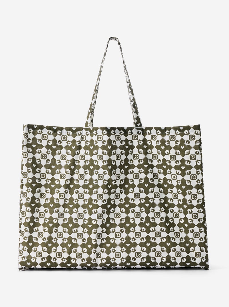 Bolso shopping tipo tote-bag formato XXL - Kiabi Kaki - Kiabi