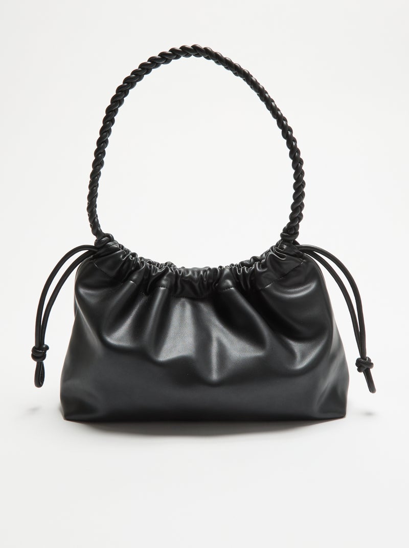 Bolso tipo saco de polipiel Negro - Kiabi