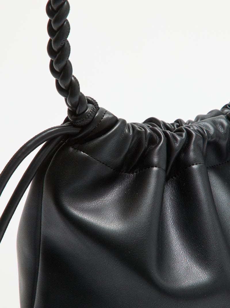Bolso tipo saco de polipiel Negro - Kiabi