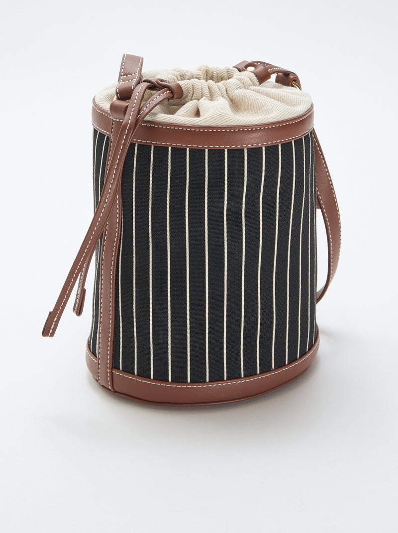Bolso tipo saco de tela Negro - Kiabi