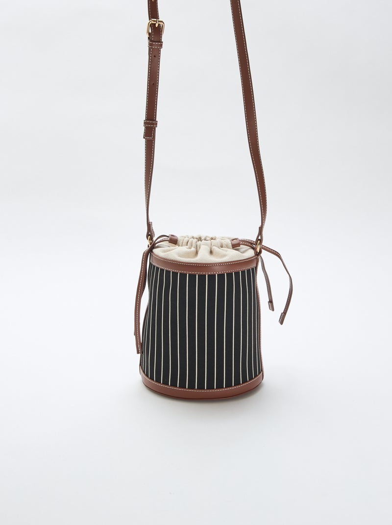Bolso tipo saco de tela Negro - Kiabi