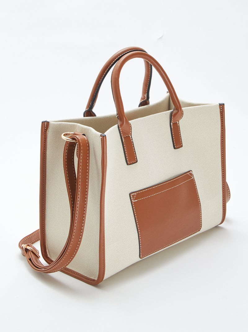 Bolso tipo shopper BEIGE - Kiabi