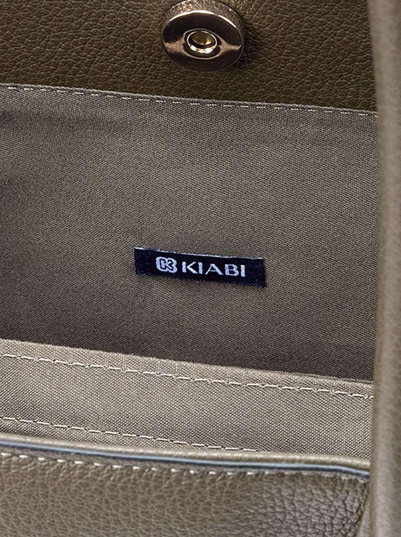 Bolso tipo shopper de polipiel Kaki - Kiabi