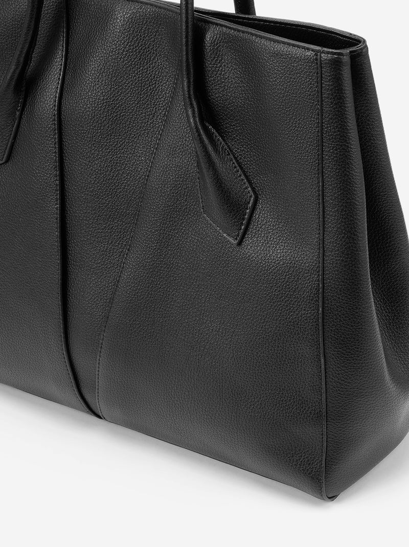 Bolso tipo shopper de polipiel Negro - Kiabi