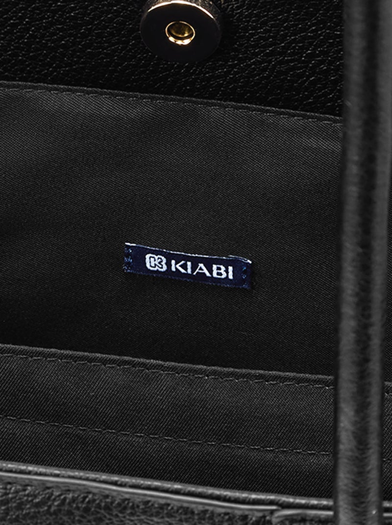 Bolso tipo shopper de polipiel Negro - Kiabi