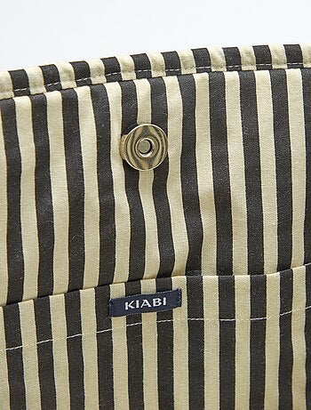 Bolso tote acolchado con estampado hindú