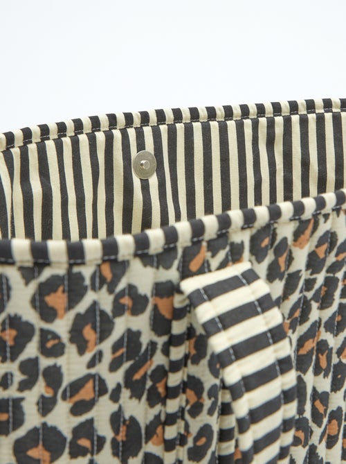 Bolso tote acolchado con estampado de leopardo - Kiabi