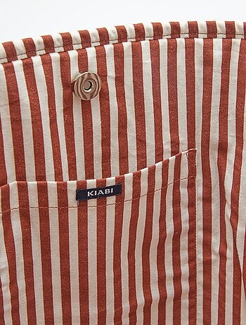 Bolso tote acolchado con estampado hindú