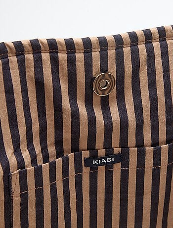 Bolso tote acolchado con estampado hindú