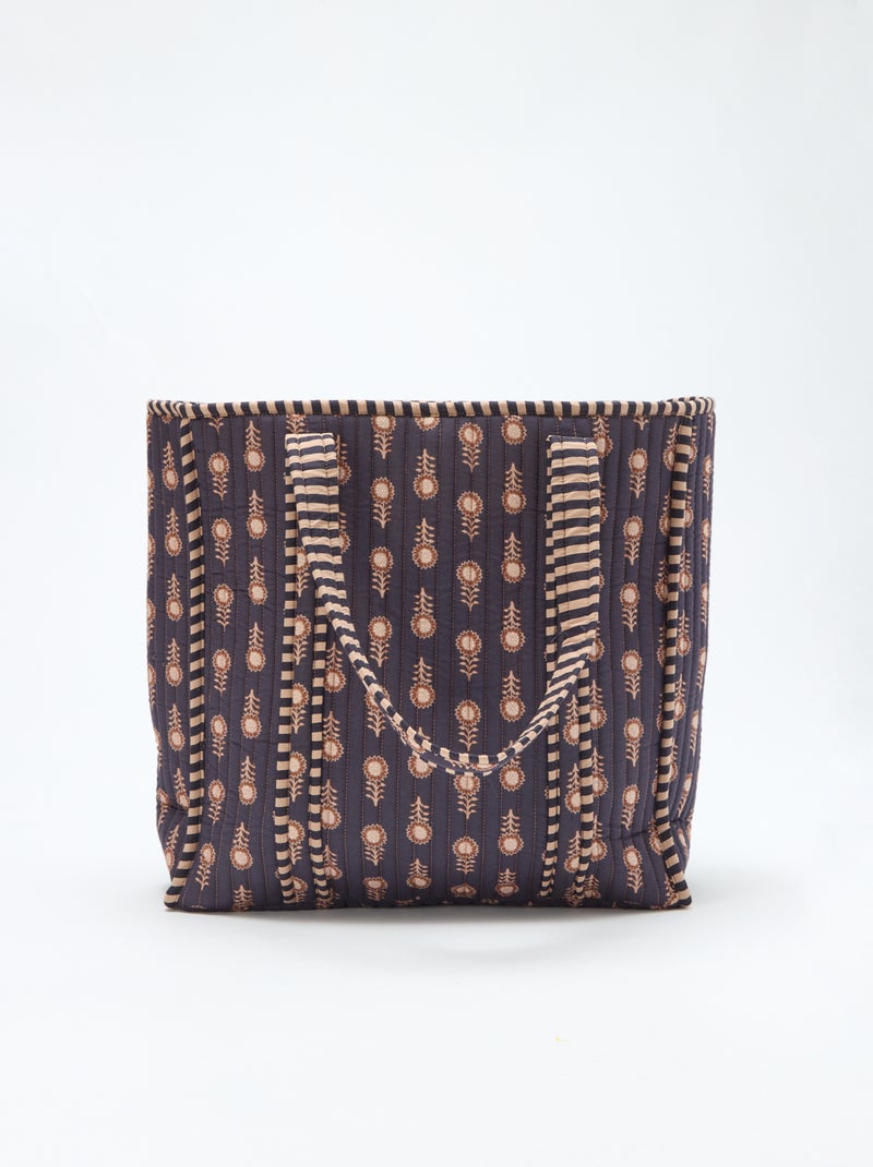 Bolso tote acolchado con motivo de flores Purpura - Kiabi