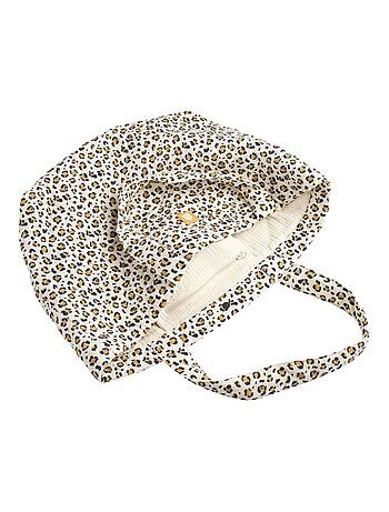 Bolso tote de gasa de algodón acolchado con estampado de - SAUTHON