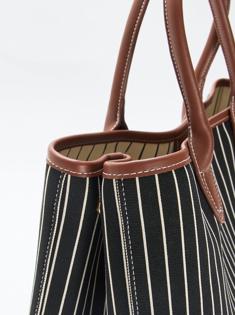 Bolso tote de tela Negro - Kiabi
