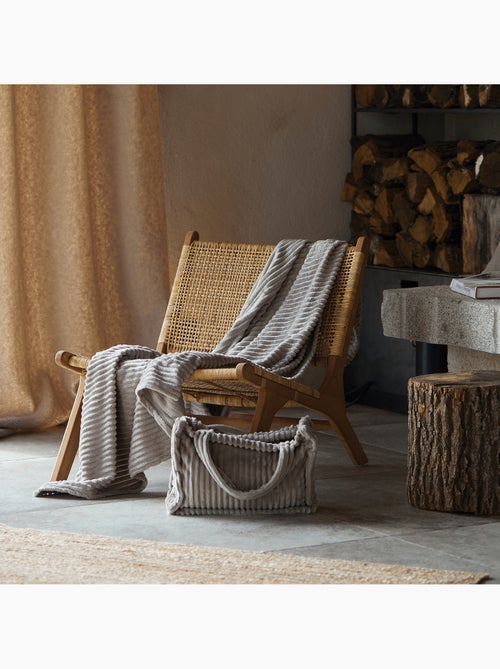 Bolso y Plaid de Terciopelo Cotelé - Kiabi