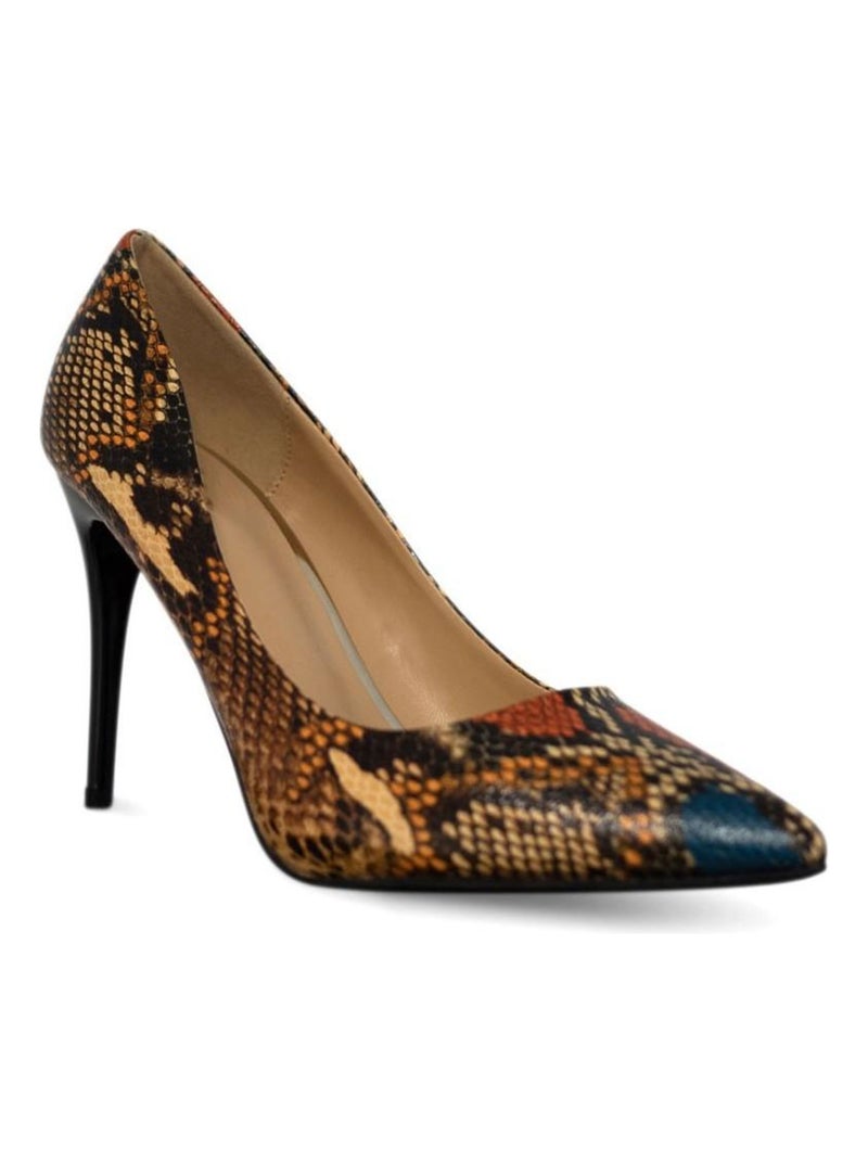 Bombas de piel de serpiente Kebello Azul - Kiabi