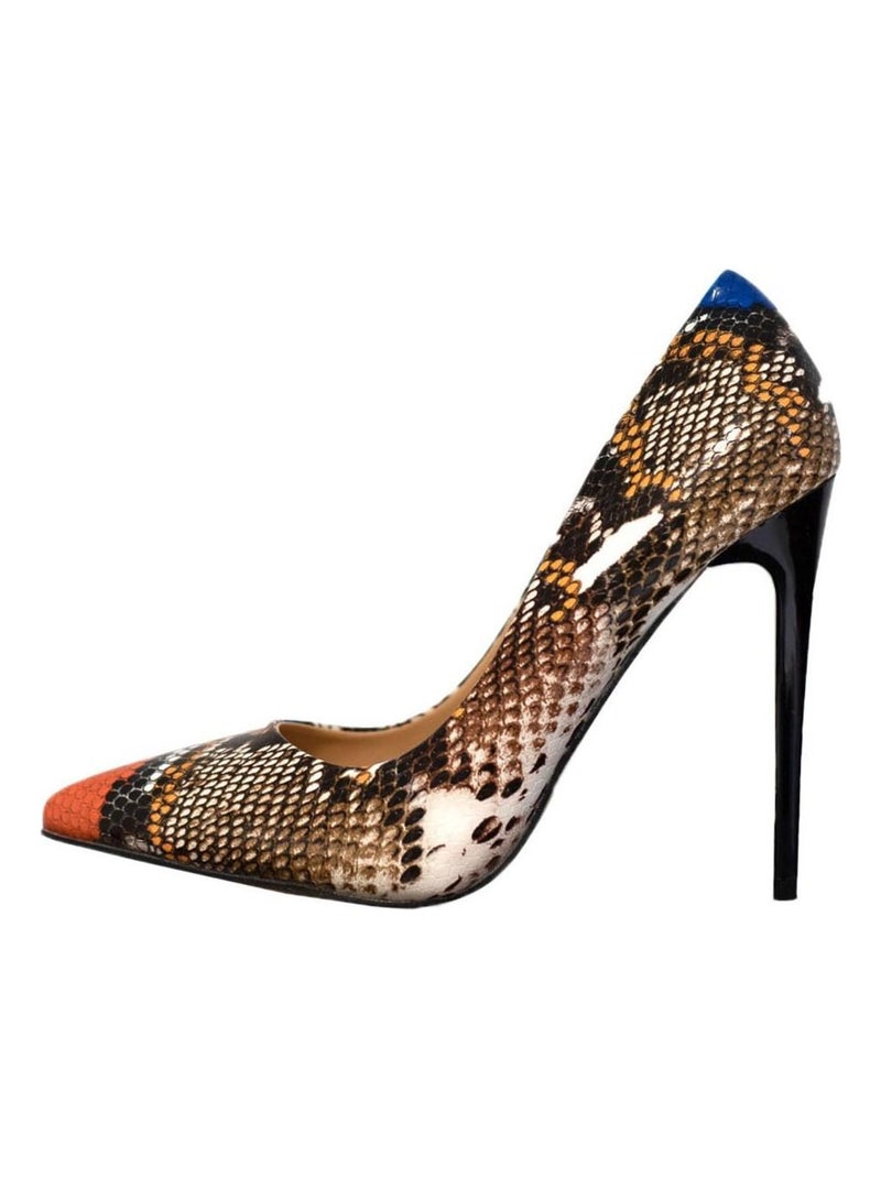Bombas de piel de serpiente Kebello Naranja - Kiabi