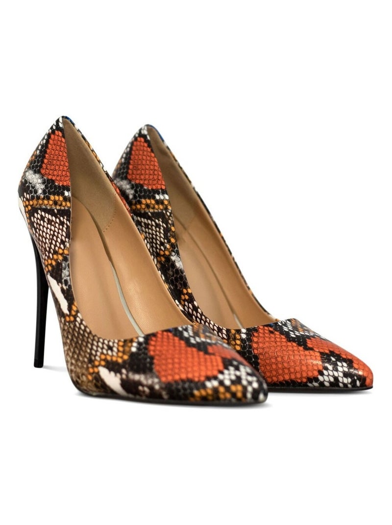 Bombas de piel de serpiente Kebello Naranja - Kiabi