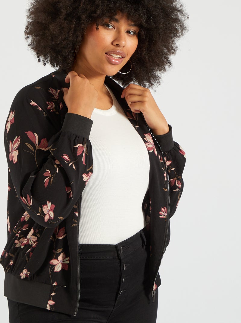 Bomber con cremallera ROSA - Kiabi
