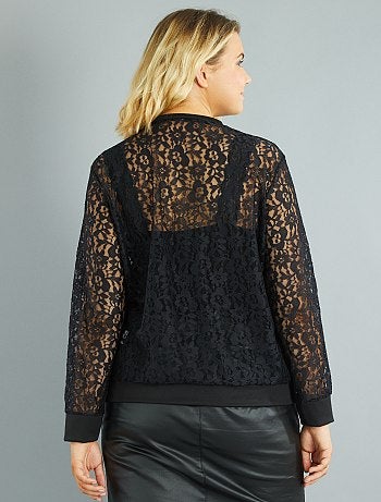 Bomber de encaje con cremallera - Kiabi