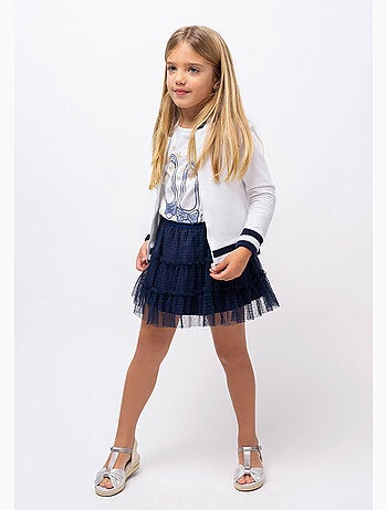 Bomber de niña blanco