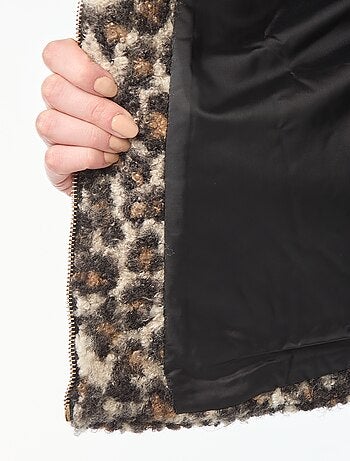 Bomber leopardo con cremallera