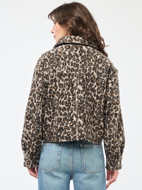 Bomber leopardo con cremallera - Kiabi