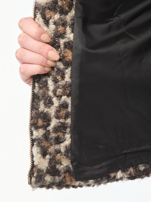 Bomber leopardo con cremallera - Kiabi