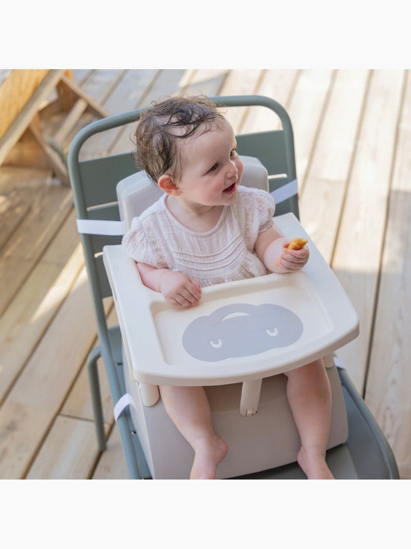 Booster 2 en 1 evolutivo para silla Thermobaby con bandeja antideslizante Gris - Kiabi