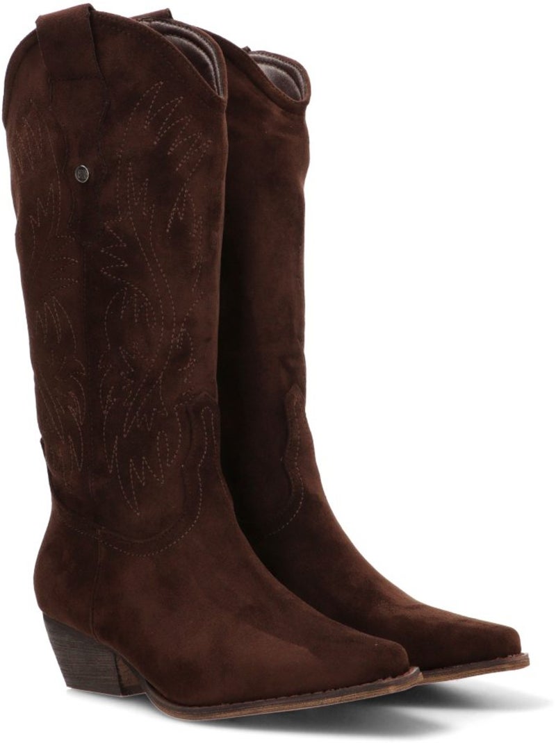 Bota Campero Mujer Tacón Medio - Buonarotti Marrón - Kiabi