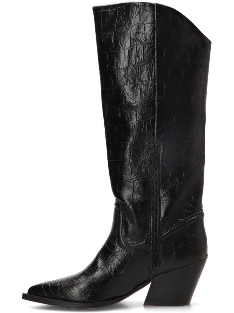 Bota campero mujer tacón medio - corina Negro - Kiabi