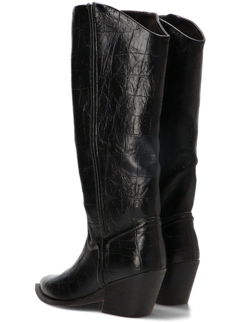 Bota campero mujer tacón medio - corina Negro - Kiabi